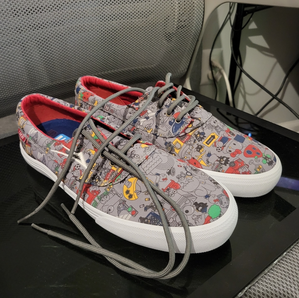 LAKAI X HELLO SANRIO CAMBY GREY CANVAS SKATE SHOES